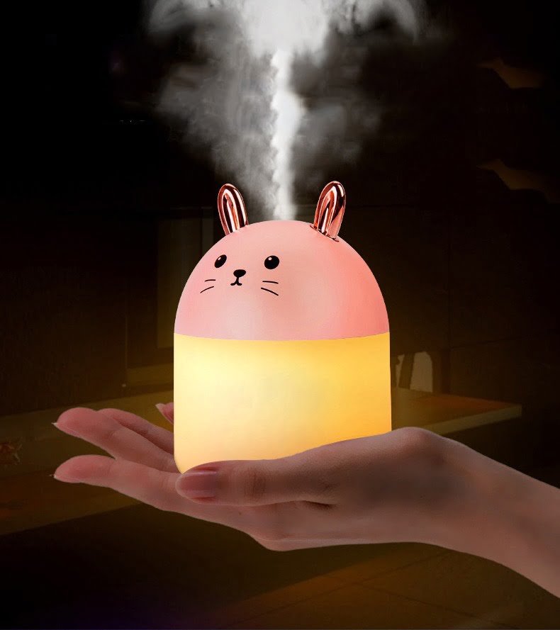Humidificador vaporizador con luz nocturna, con difusor, purificador de aire