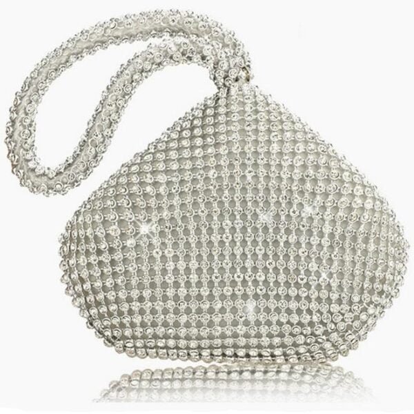 Bolso de mano con diamantes de cristal para mujer