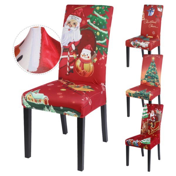 Funda elástica suave extraíble para silla de comedor, habitación de hotel, banquete y fiestas de navidad