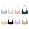 Mini bolso suave con forma de media luna elegante para hombro