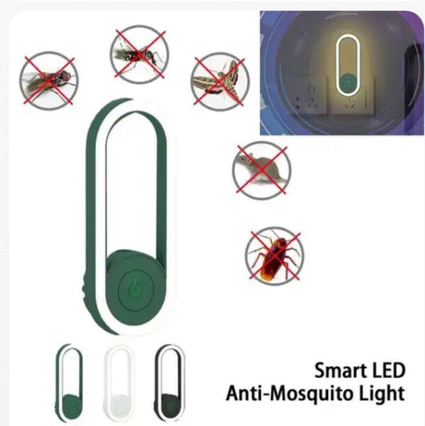 Repelente de mosquitos envolvente de 360 grados, sin ruido y con luz led nocturna sensible