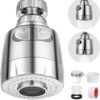 Aireador Grifo Alargador, 360 Grados Adaptador Grifo Cocina (7,5cm)