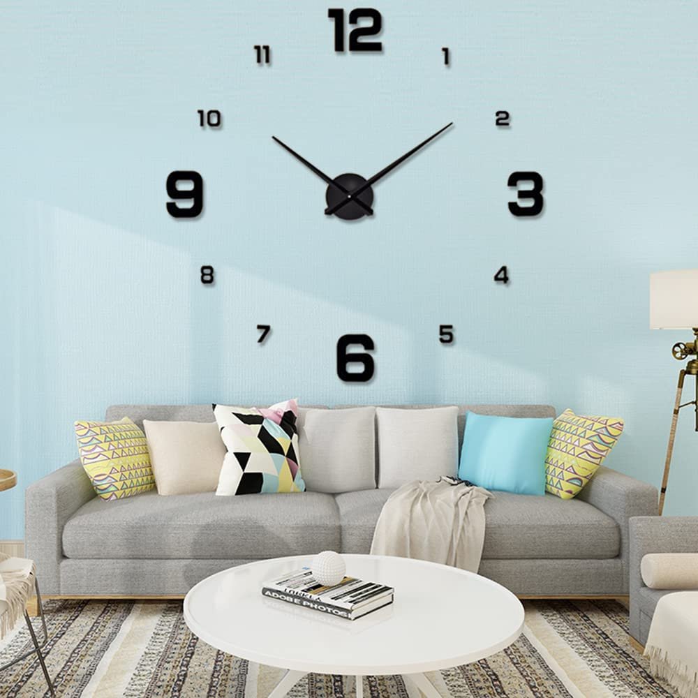 Relojes de Pared Pegatina, Relojes Modernos DIY, Reloj de Pared Adhesivo Reloj de Etiqueta de Pared