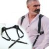 Tirantes elásticos ajustable para el pecho y el hombro para hombre,