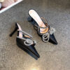 Zapatos de tacón alto con diamantes de emitación para mujer