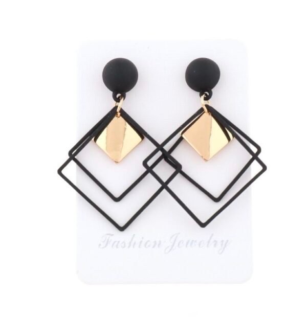 Pendientes de geometricos de metal para mujer