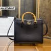 Bolso de mano con tejido de cuero