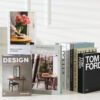 Libros de simulación modernos y decorativos con estampado de marcas