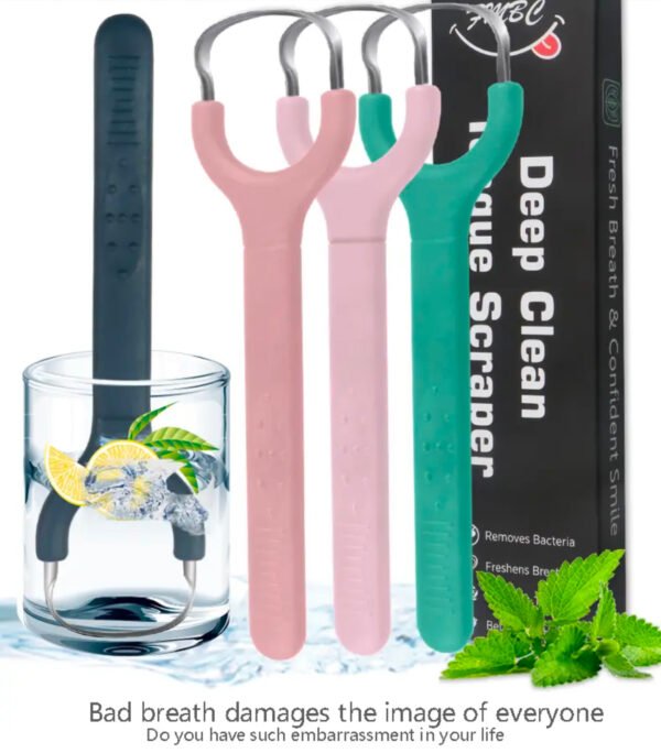Raspador de lengua de acero en forma de Y para la higiene bucal