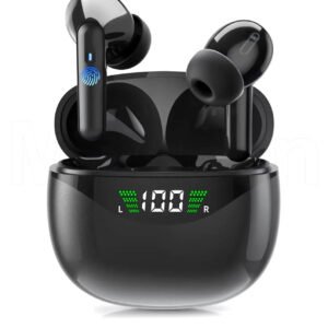 Auriculares intra aurales HiFi de alta calidad VG121 con pantalla LED digital, totalmente inalámbricos, carga tipo C y reducción de ruido inteligente
