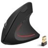 Ratón inalámbrico vertical de 2,4 G, ergonómico, con 3 DPI ajustables (800/1200/1600), 6 botones, compatible con PC y ordenador de escritorio