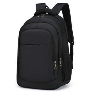 Mochila negra para ordenador portatil, mochila escolar