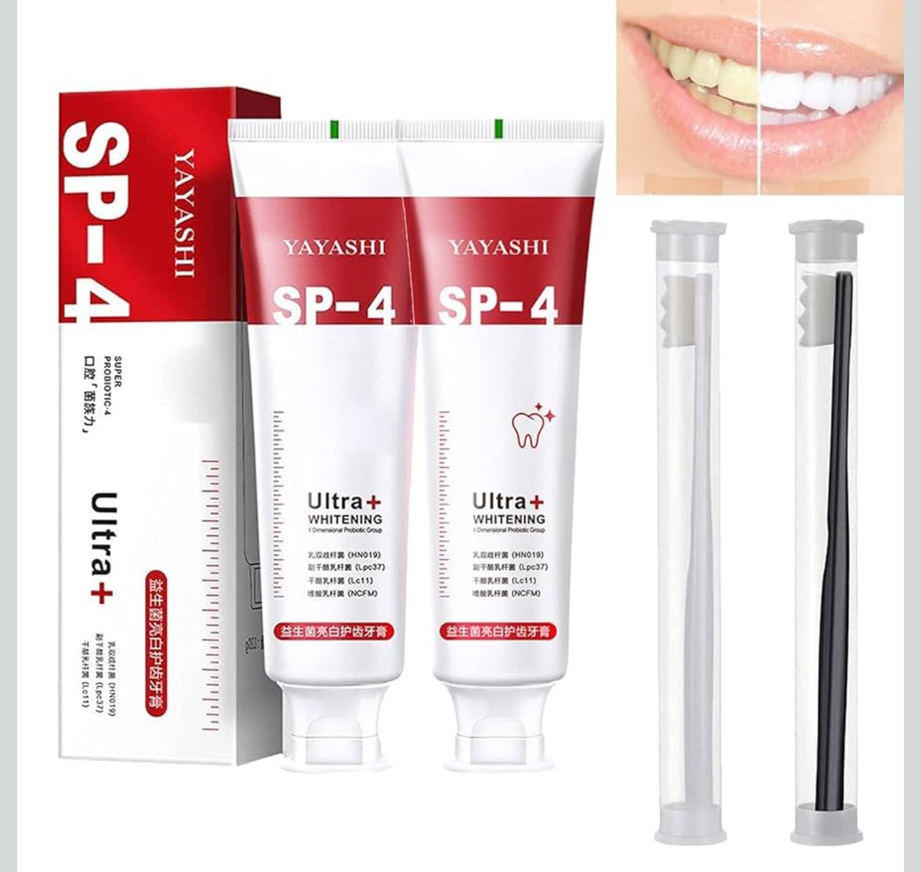 Pasta dental probiótica Sp4 blanqueadora para aliento fresco