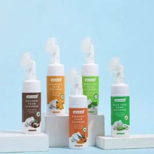 Jabón facial de curcúma con cepillo, nutritiva e hidratante, adecuado para todo tipo de piel.