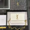 Bolso de mano YSL con tejido de cuero