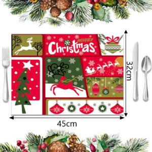 Salvamantel de lino para fiesta de Navidad