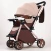 Coche cuna plegable con ocho ruedas, altura ajustable