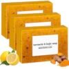 Barra de jabón kójico de cúrcuma y limón hidratante limpieza profunda para cara y cuerpo