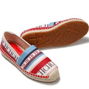 Zapatos informales con estampado de letras CH para mujeres