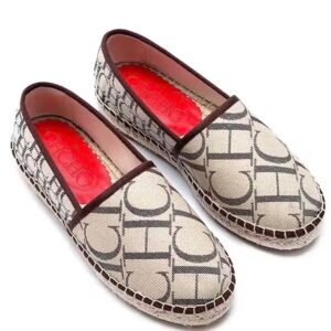 Zapatos informales con estampado de letras CH para mujeres