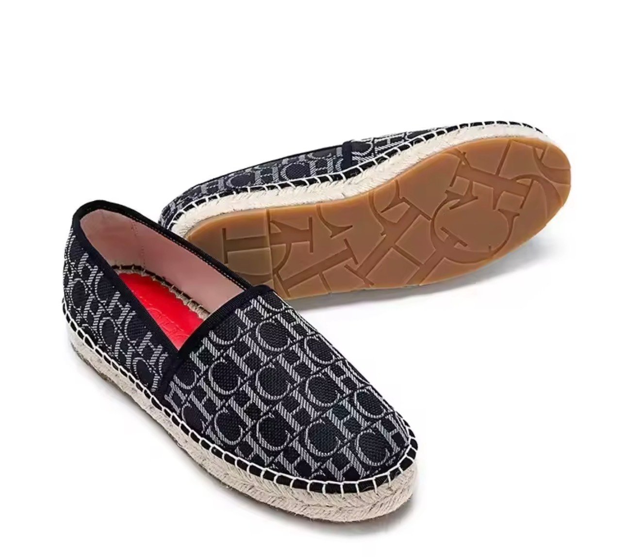 Zapatos informales con estampado de letras CH para mujeres