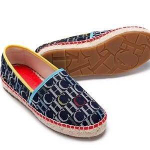 Zapatos informales con estampado de letras CH para mujeres