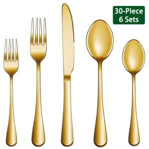 Juego de cubierto de cocina de acero inoxidable 30pcs