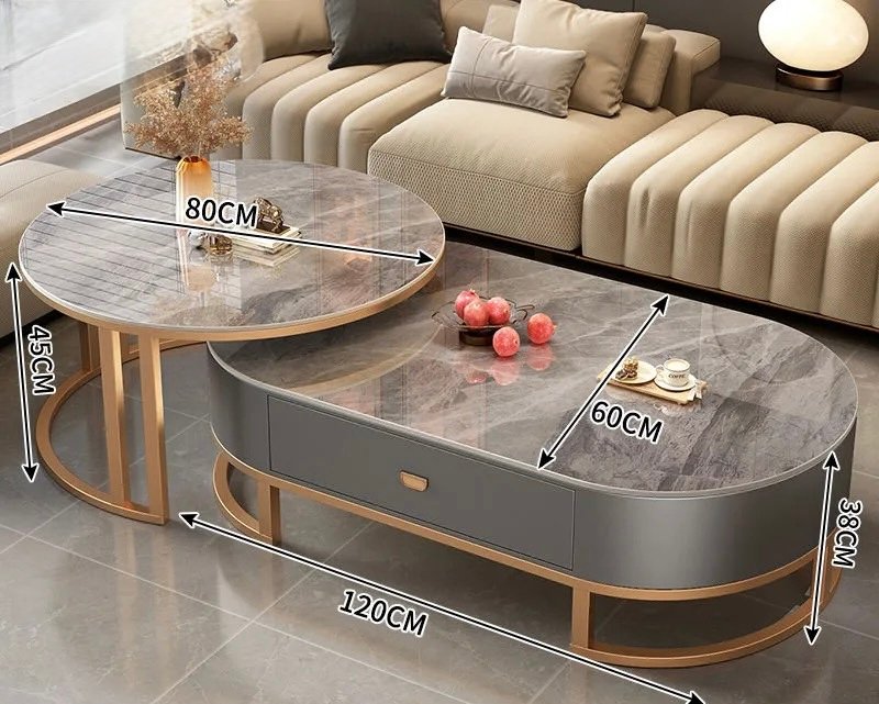 Mesa central auxiliar con cajones para sala de estar, oficina, apartamento