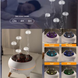 Humidificador dinámico de medusas, 7 colores, y con sensor de apagado.
